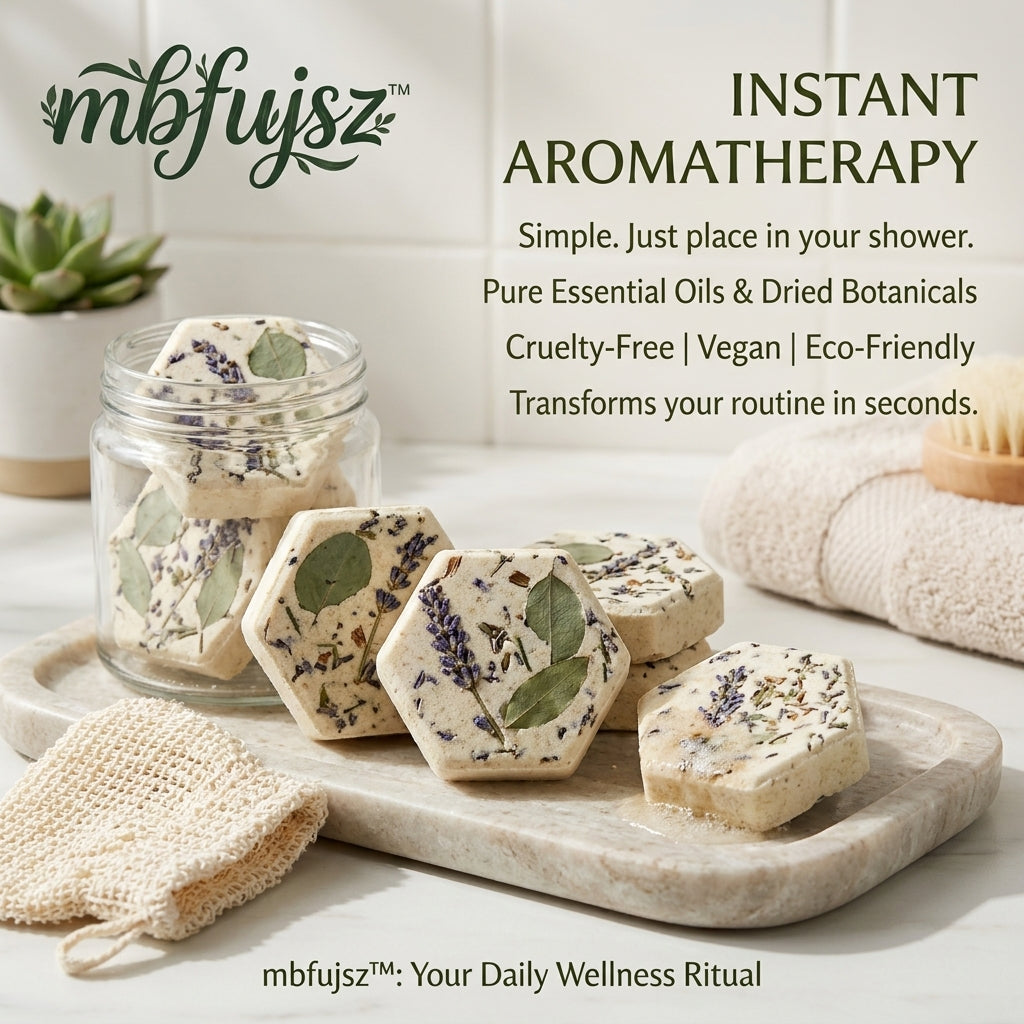 mbfujsz™ Natural Aromatherapy Shower Steamers – Lavender & Eucalyptus Shower Melts for Home Spa Experience – Vegan, Cruelty-Free & Eco-Friendly Shower Bombs for Relaxation & Stress Relief