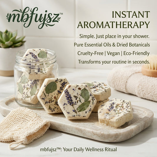 mbfujsz™ Natural Aromatherapy Shower Steamers – Lavender & Eucalyptus Shower Melts for Home Spa Experience – Vegan, Cruelty-Free & Eco-Friendly Shower Bombs for Relaxation & Stress Relief